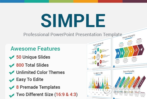 50页扁平化图形图表总结汇报PPT模板 - 顶尖PPT