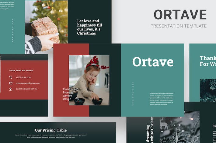 扁平化圣诞节PPT礼物派送圣诞快乐圣诞活动PPT模板 - 顶尖PPT