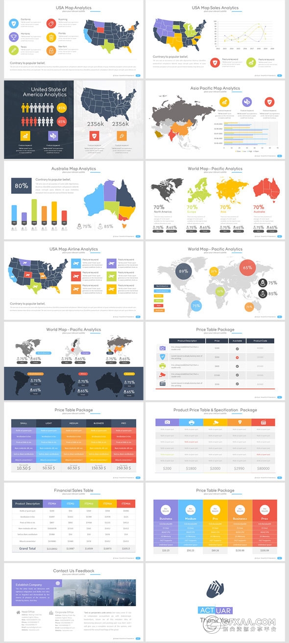 100多页精美配色设计效果多用途PPT模板 - 顶尖PPT