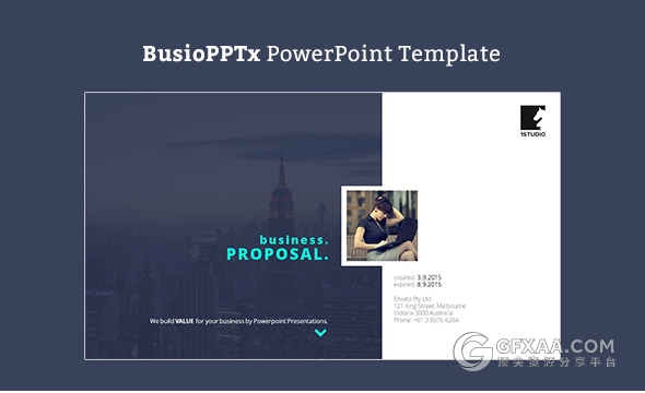 极简商务年终总结PPT模板 - 顶尖PPT