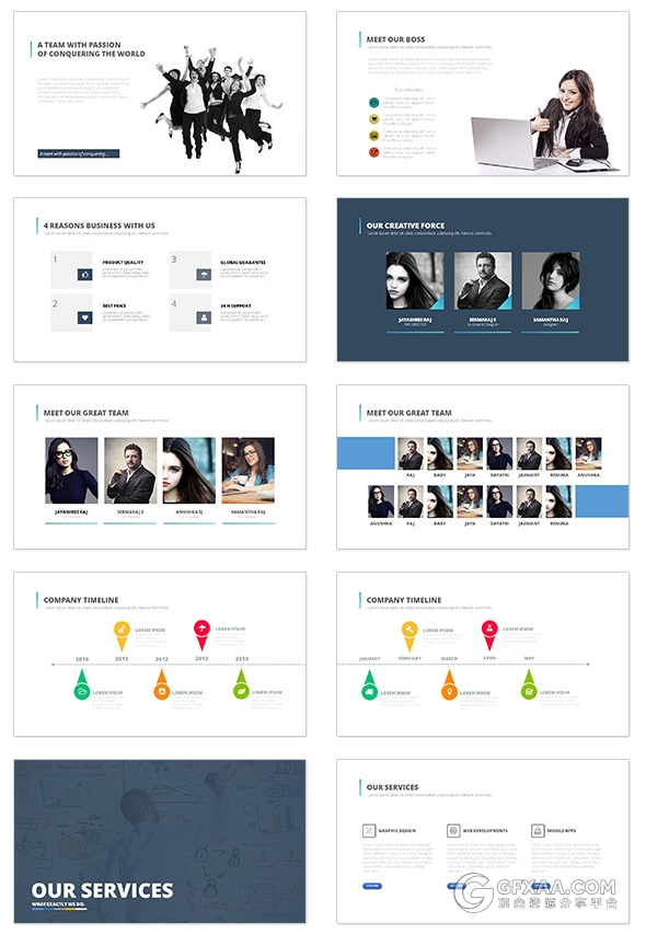 极简商务年终总结PPT模板 - 顶尖PPT