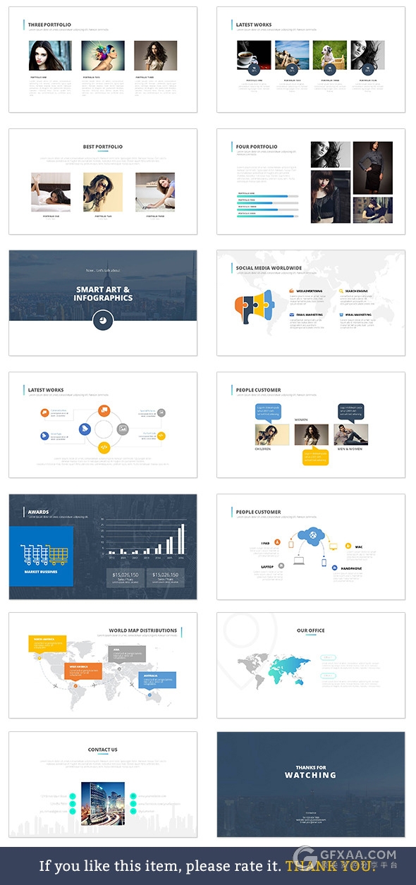 极简商务年终总结PPT模板 - 顶尖PPT