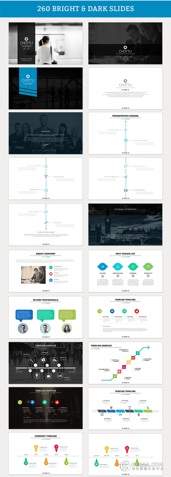 130多页欧美风格商务新年计划PPT模板 - 顶尖PPT