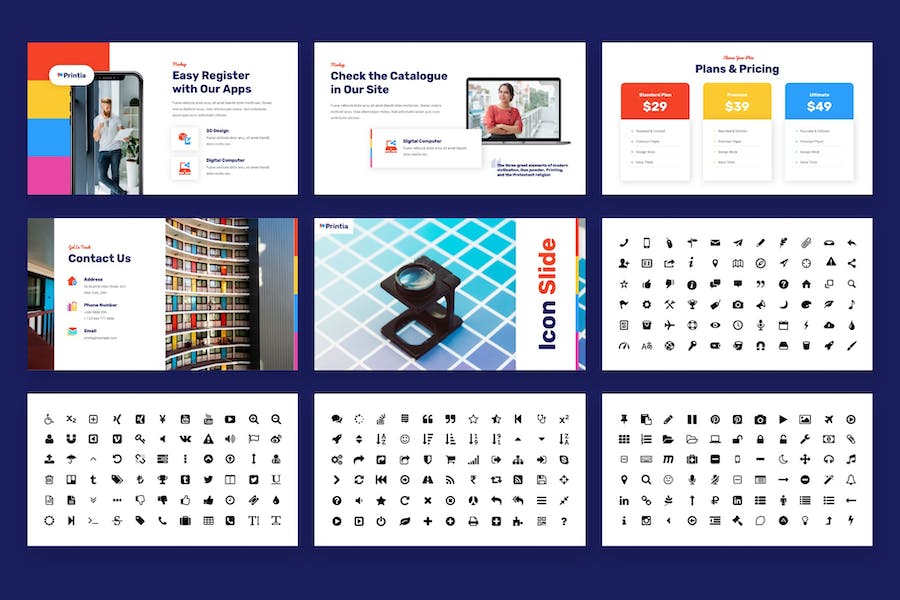 打印制作公司PowerPoint模板 - 顶尖PPT