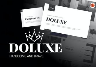 黑色系时尚极简风格男人装服饰模特写真PPT模板 - 顶尖PPT