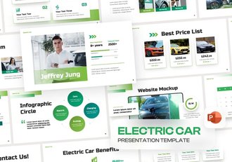 新能源电动汽车PowerPoint模板 - 顶尖PPT