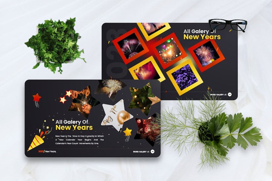 新年元旦快乐新年祝福新年派对keynote模板 - 顶尖PPT