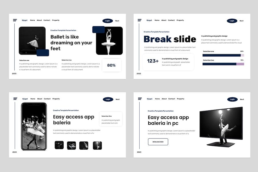 国外街舞嘻哈文化宣传PPT模板 - 顶尖PPT