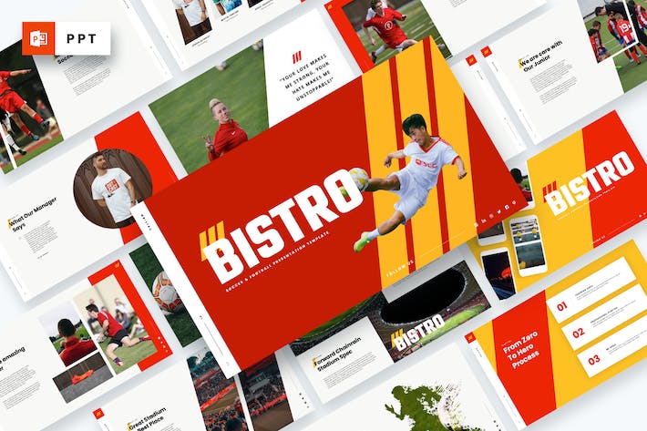 小酒馆足球PPT模板 - 顶尖PPT