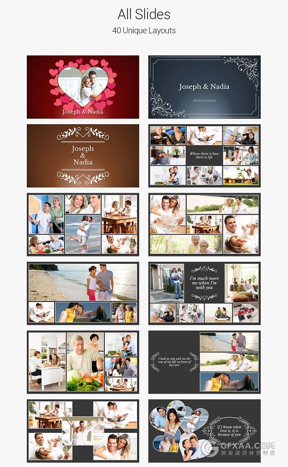 结婚纪念日婚礼婚纱照展示PPT模板 - 顶尖PPT