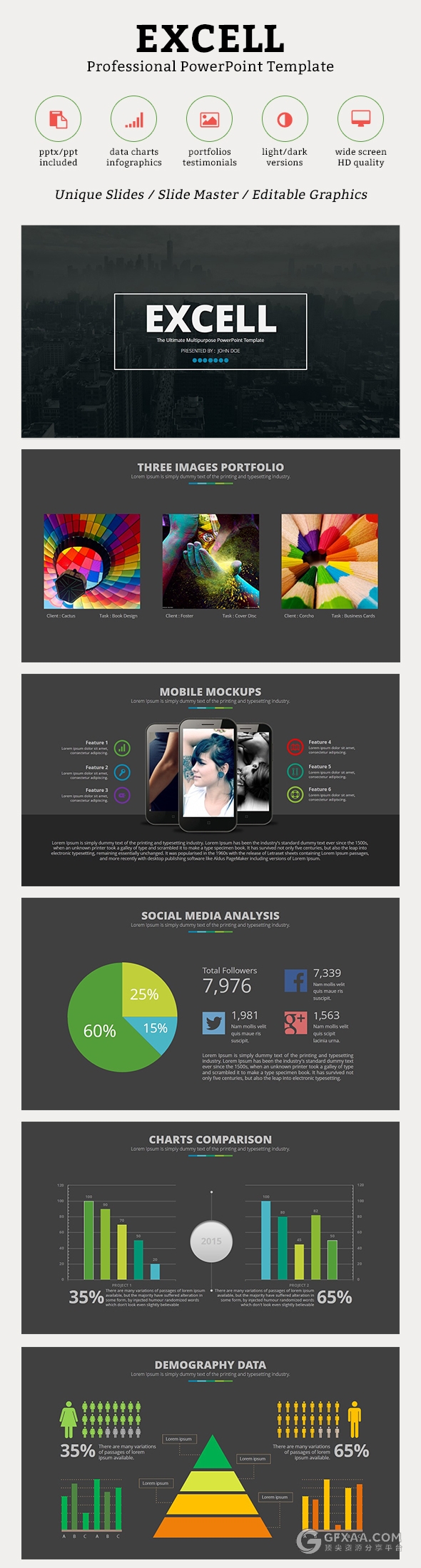 商务简约欧美风格多用途PPT模板 - 顶尖PPT