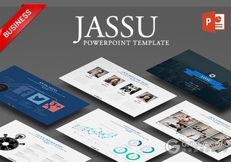 多色系商务汇报图形图表PPT模板 - 顶尖PPT