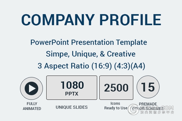 15种颜色模板45个PPT文件商务多用途PPT模板 - 顶尖PPT