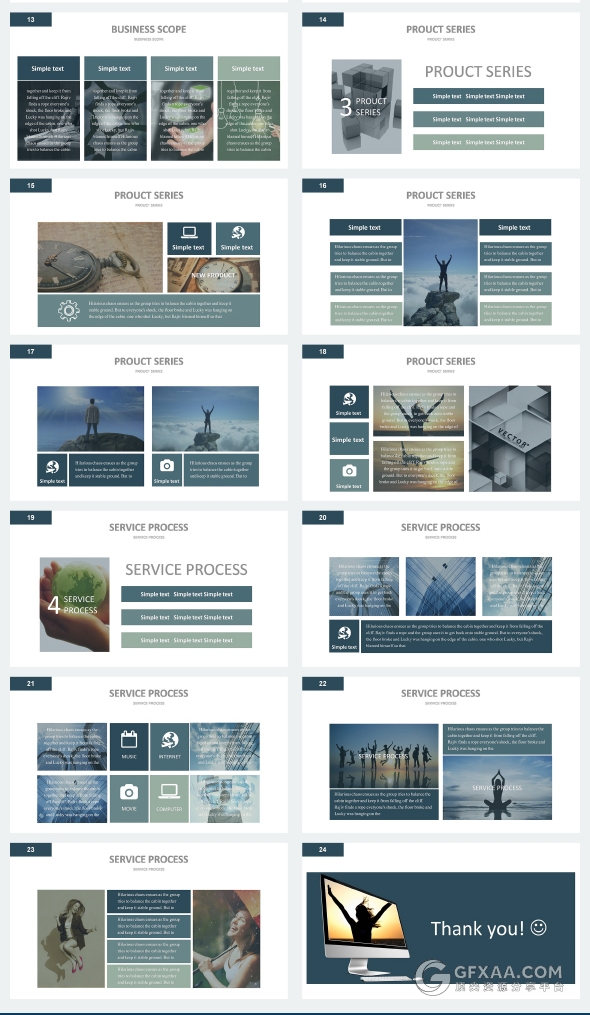 15种颜色模板45个PPT文件商务多用途PPT模板 - 顶尖PPT