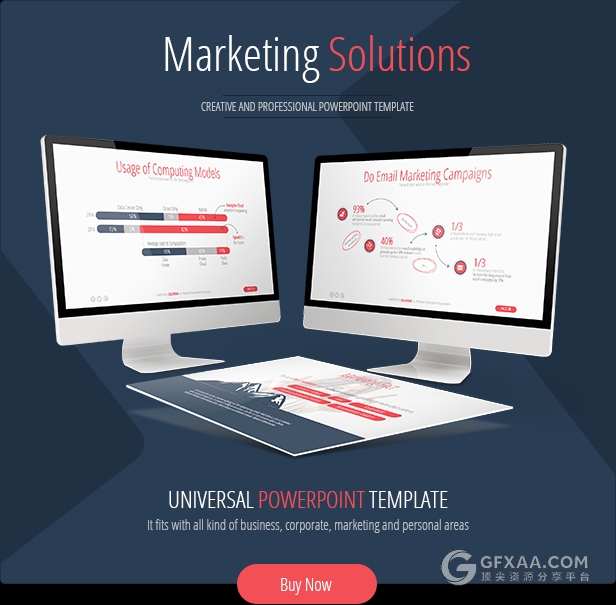 市场营销解决方案Powerpoint多用途PPT模板 - 顶尖PPT