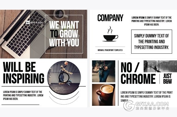 简约时尚杂志摄影风格PPT模板 - 顶尖PPT