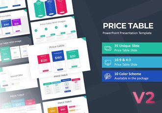 彩色多种样式价格表PPT图形模板 - 顶尖PPT