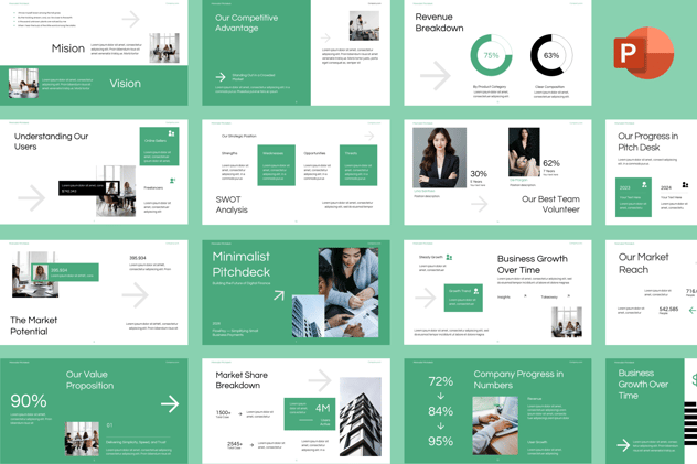 极简主义融资商业方案PPT模板 - 顶尖PPT