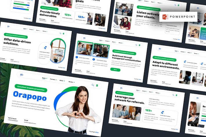 咨询服务方案展示讲述业务推介运营PPT模板 - 顶尖PPT