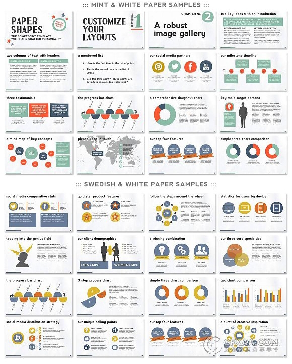 复古牛皮纸做旧文艺风格PPT模板 - 顶尖PPT