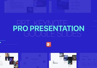 扁平化高端商务商业风格PPT模板 - 顶尖PPT