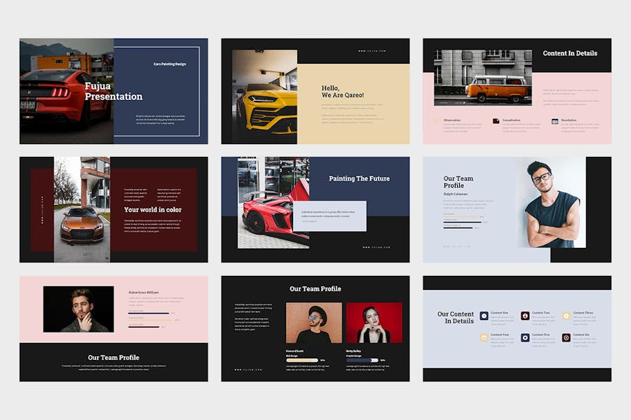 汽车公司年度总结报告PPT模板 - 顶尖PPT