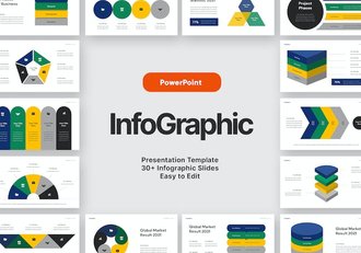 数据信息图可视化图表展示PPT模板 - 顶尖PPT