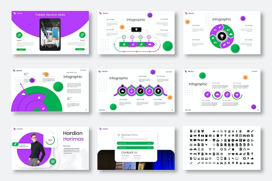 虚化圆球国外商务风格PPT模板 - 顶尖PPT