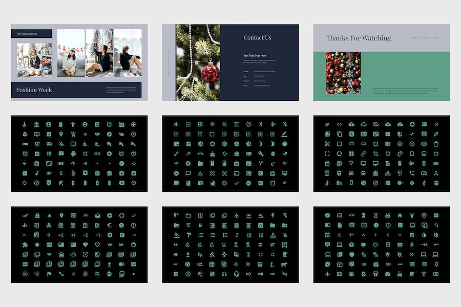 圣诞节时尚品牌推广PPT模板 - 顶尖PPT