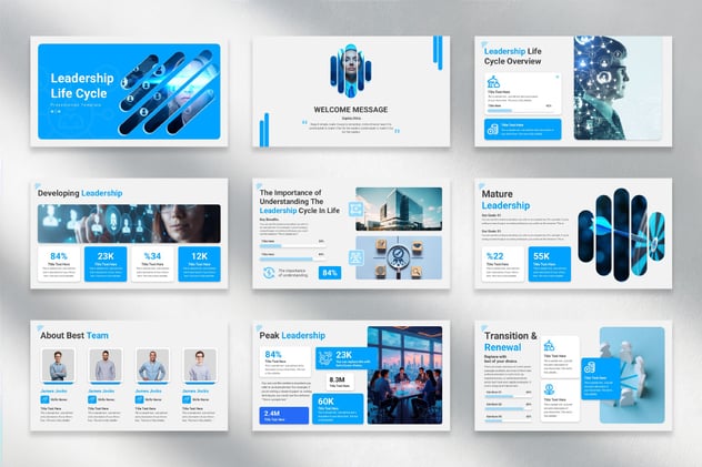 领导力生命周期展示PPT模板 - 顶尖PPT