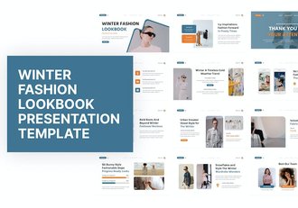 冬季时尚服装画册品牌Keynote模板 - 顶尖PPT