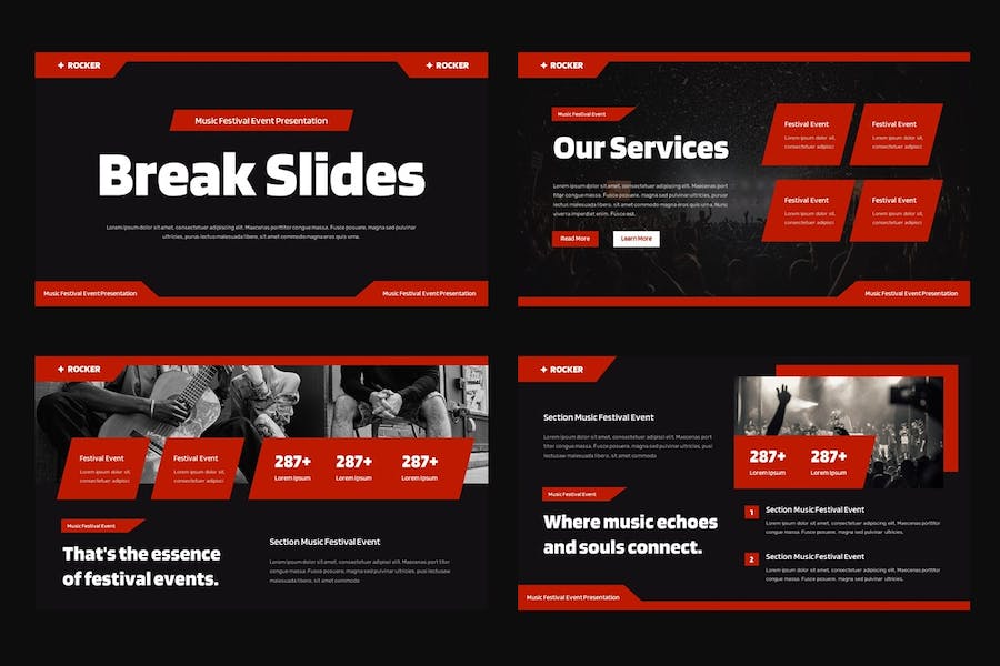 音乐节活动策划宣传推广Keynote模板 - 顶尖PPT