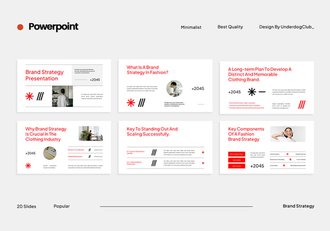 红白极简主义活动策划PPT模板 - 顶尖PPT