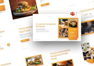 快餐店行业数据分析PPT模板 - 顶尖PPT