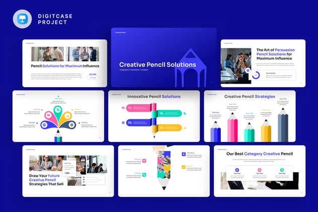 创意彩色商务图形keynote模板 - 顶尖PPT