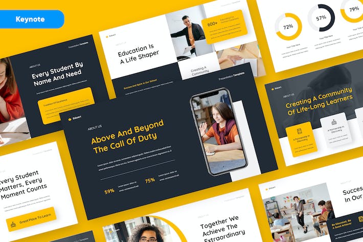 教育课程讲述展示方案Keynote模板 - 顶尖PPT