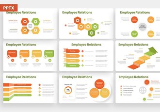 可视化员工关系图形PPT模板 - 顶尖PPT