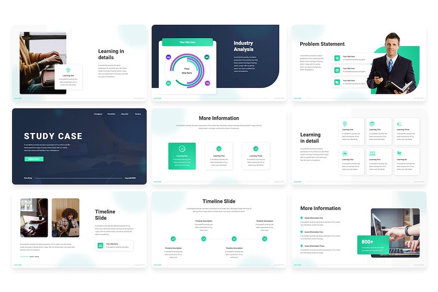 研究案例学术研究论证Keynote模板 - 顶尖PPT