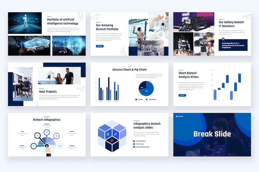 IT科技企业解决方案演示PPT模板 - 顶尖PPT