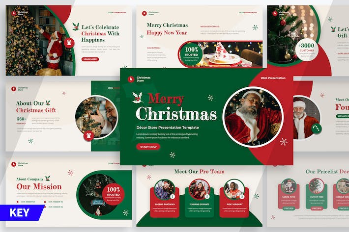 圣诞前夕活动策划圣诞节祝福圣诞派对keynote模板 - 顶尖PPT