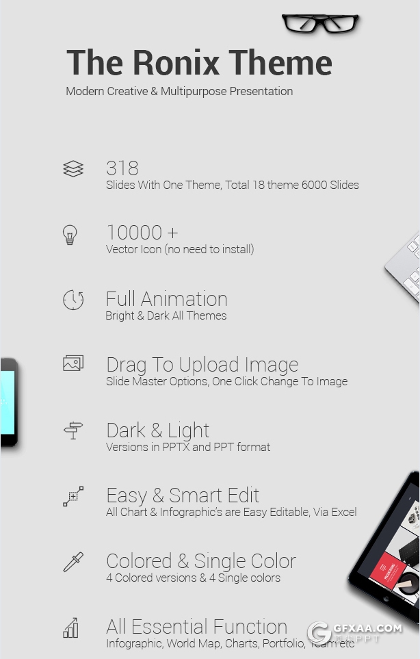 318页国外精美配色商务通用PPT模板彩色图形创意版式多用途PPT模板 8种主题配色2种底色 - 顶尖PPT