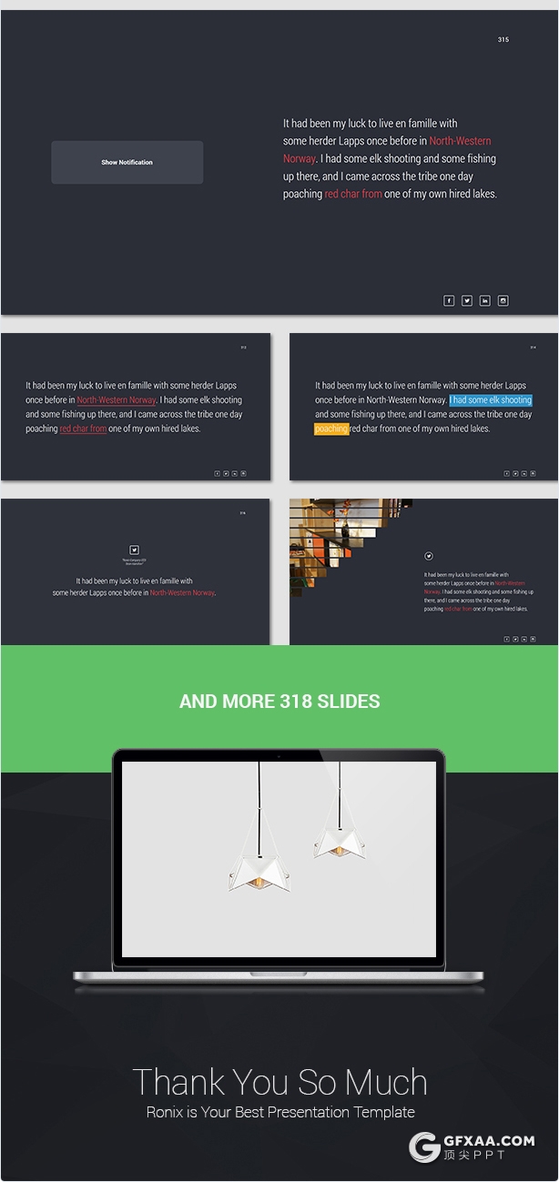 318页国外精美配色商务通用PPT模板彩色图形创意版式多用途PPT模板 8种主题配色2种底色 - 顶尖PPT
