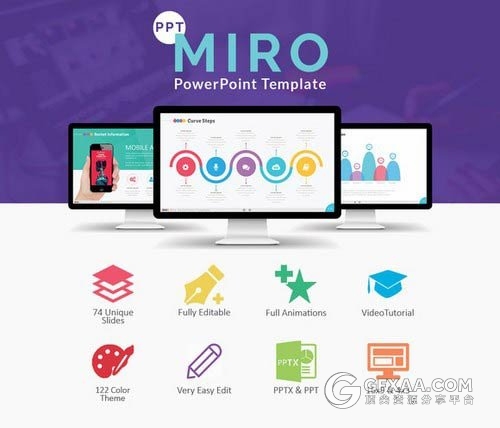 74页精美商务设计多用途PPT模板 - 顶尖PPT