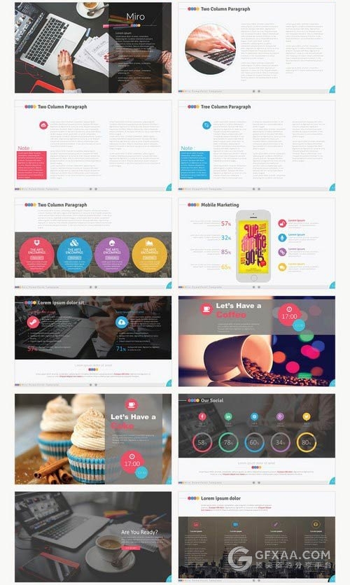 74页精美商务设计多用途PPT模板 - 顶尖PPT