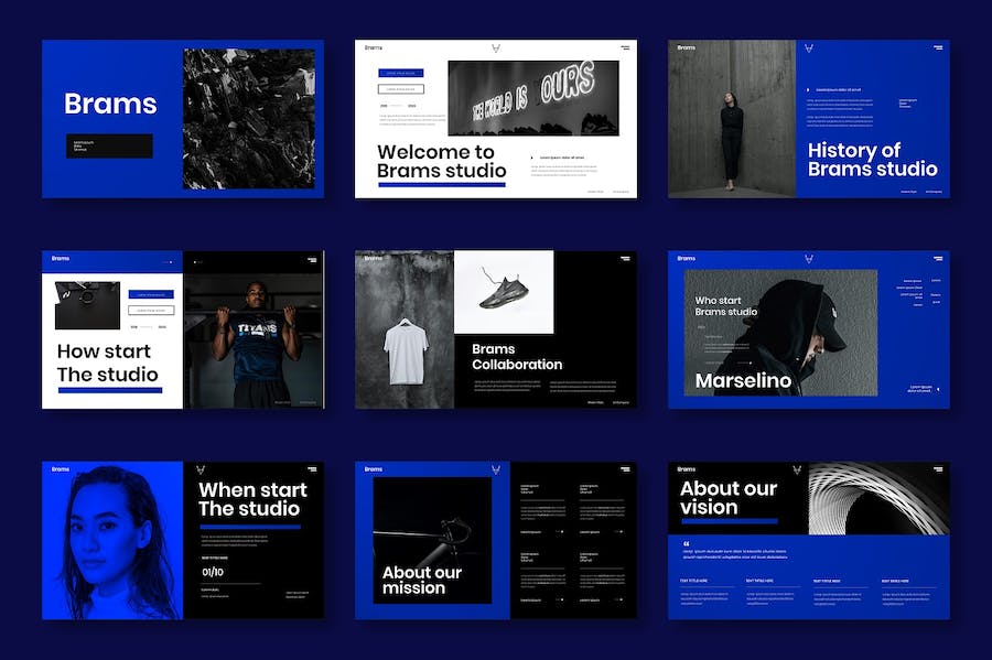 蓝黑色科技商务项目提案Keynote模板 - 顶尖PPT