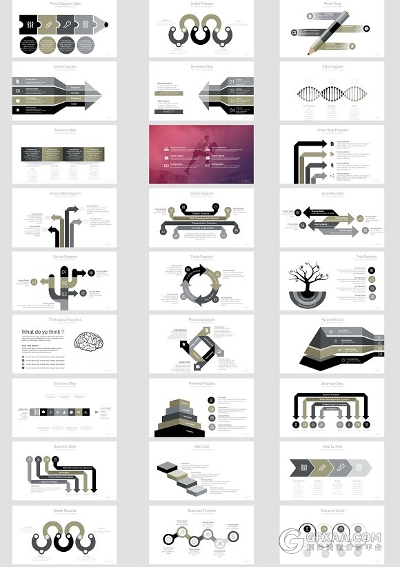 极简艺术画册排版风格PPT模板 - 顶尖PPT
