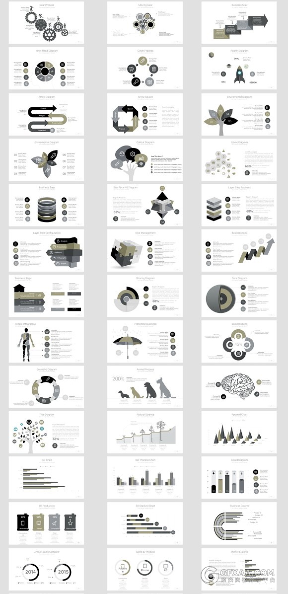 极简艺术画册排版风格PPT模板 - 顶尖PPT
