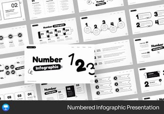 涂鸦风格数字信息图形keynote模板 - 顶尖PPT