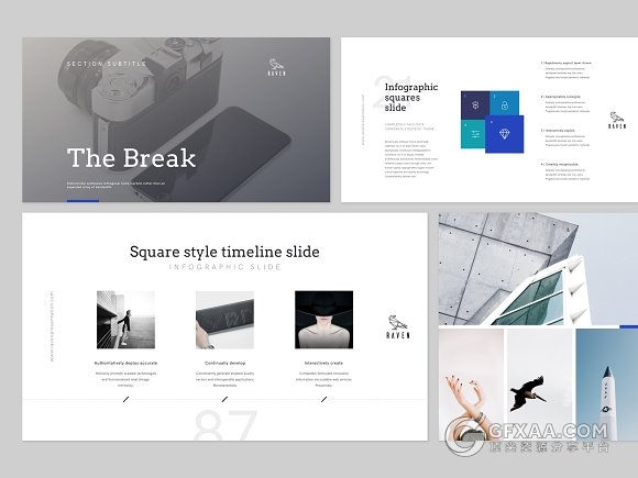 125极简模特杂志人物展示keynote模板 - 顶尖PPT