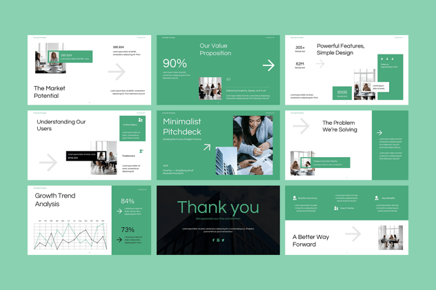 极简主义融资商业方案PPT模板 - 顶尖PPT